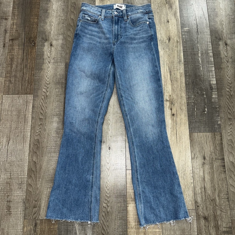 Paige Jeans Womens 25 Blue Colette Crop Flare Stretch